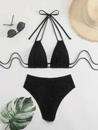 Bikini negro halter T L