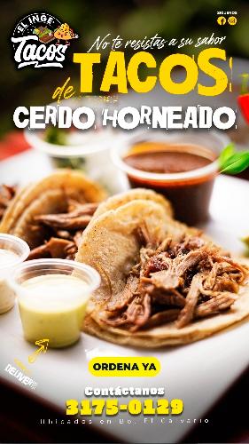 Tacos de cerdo horneado