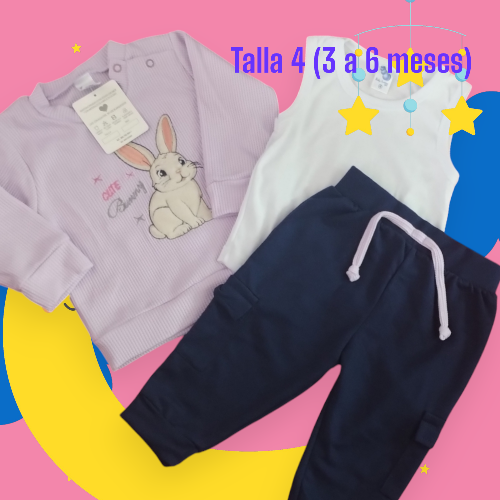 Otros - Conjunto de 3 piezas Conejita