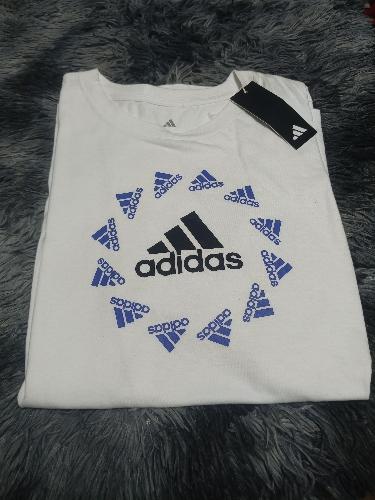 Adidas blanco con morado L