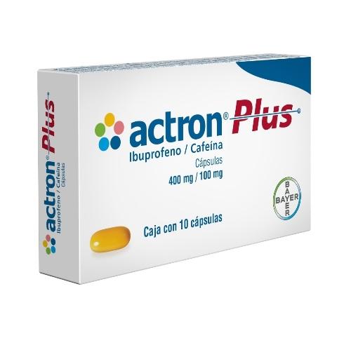 Actron plus (ibuprofeno + cafeína) 400mg / 100mg 10 cap