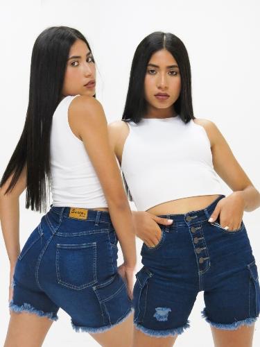 Short Jean Azul Marino