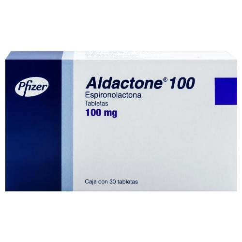 Aldactone 100 mg con 30 tabletas