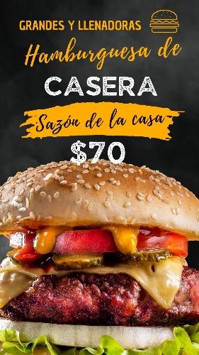 A) 1Hamburguesa CASERA receta de la casa