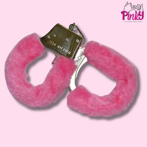 Algema Revestida em Pelúcia Rosa - Sexy Import