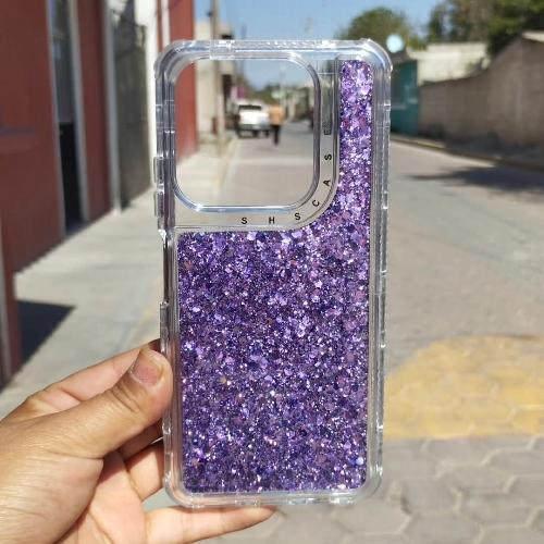 AXON 60 LITE Funda 360 morada de brillos