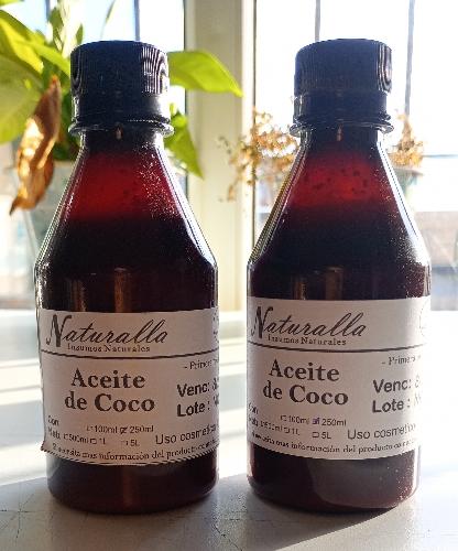 .Aceite coco neutro prensado en frío x 250 ML