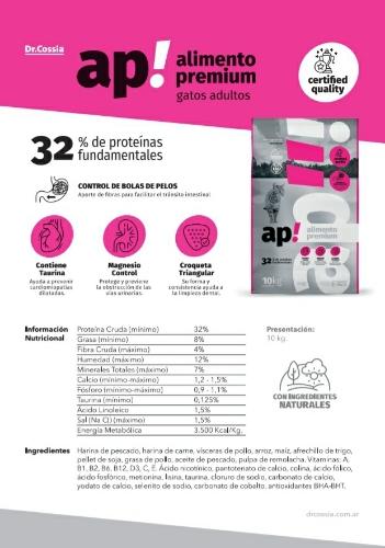 AP alimento premium gato adulto x kg