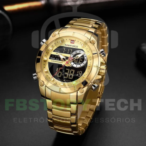 🕒 NAVIFORCE 9163: Luxo Dourado ao Seu Alcance! 💎