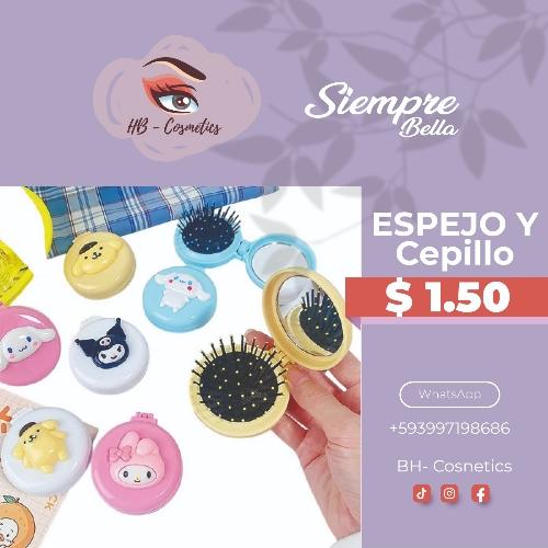 Espejo con cepillo 2 en 1