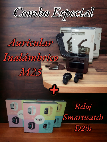 Combo Especial Reloj Smartwatch D20s + Auricular Inalámbrico M25