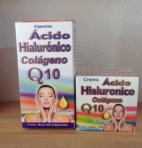 Ácido Hialurónico, colágeno  y Q10 60 cápsulas