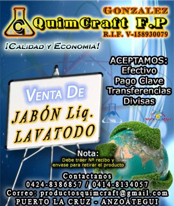 JABÓN - LAVATODO - MULTIUSOS 
