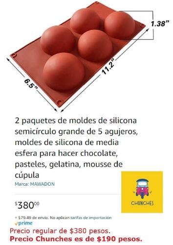 2 moldes para hacer esferas de chocolate