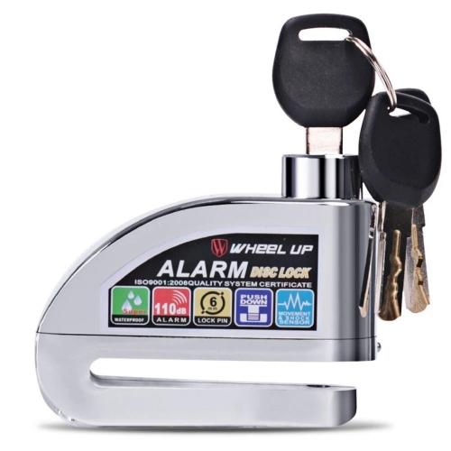 Candado con alarma pesado plateado