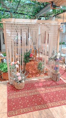 Background de macramé para eventos o bodas 