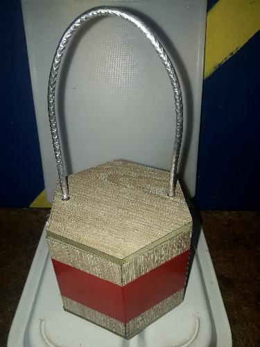 Cofre hexagonal madera mini multiuso