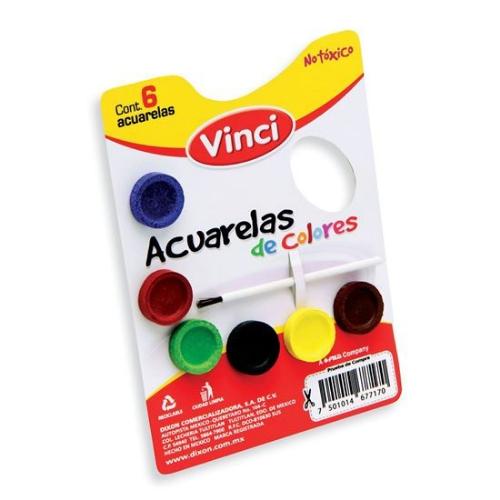 Acuarelas Vinci 6 colores