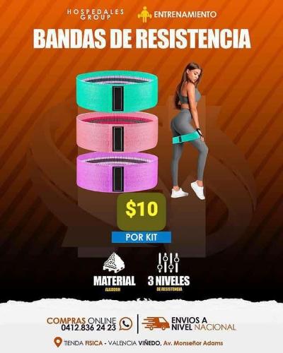 Bandas Elásticas de Resistencia Para hacer Ejercicios de Glúteos y Piernas.