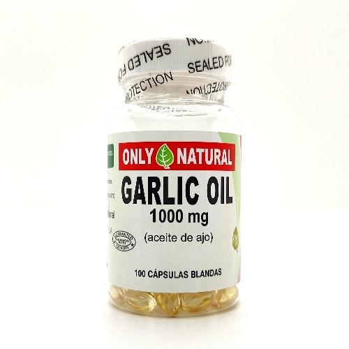 Aceite de Ajo (Garlic Oil) Only Natural 1.000mg 100 cápsulas blandas
