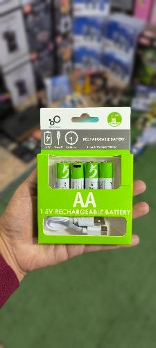 4 baterías AA de litio recargables con puerto USB tipo C ..