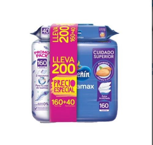 200 Toallitas hum pequeñín acolchamax 2x80 Rto+40 Prom