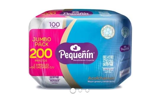 200 Toallitas hum pequeñín acolchamax 100+100 unid