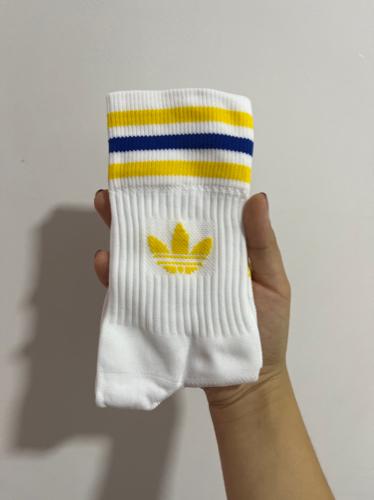 ADIDAS BLANCA LÍNEAS AMARILLO/AZUL