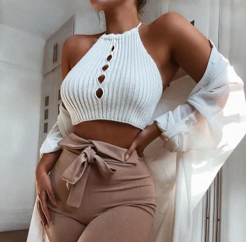 Blusa cuello Halter