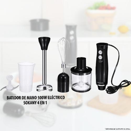 Batidor De Mano Eléctrico 500W Sokany 4 En 1