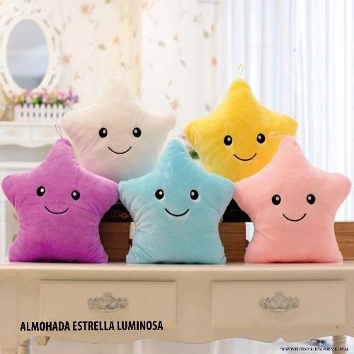 Almohada Estrella Luminosa Peluda LED
