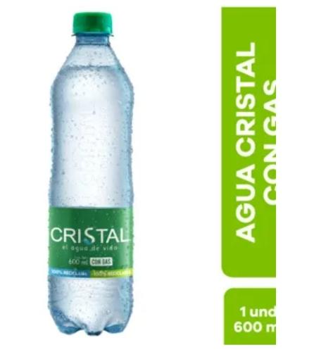 Agua cristal gas x600ml