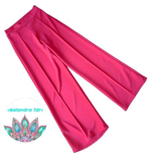 Pantalón de vestir pierna ancha color fucsia 