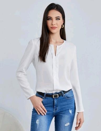 Blusa blanca manga larga