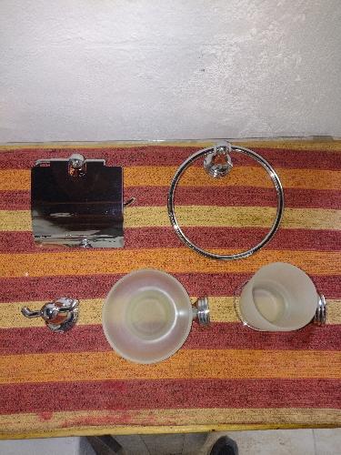 Accesorios de baño 5 piezas cromado