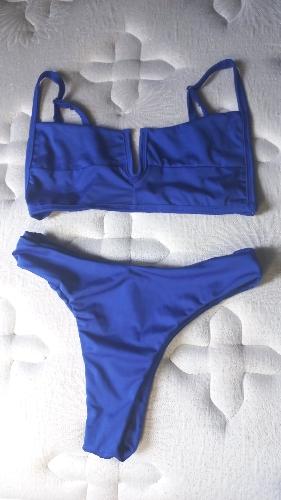 Biquini aro V azul royal