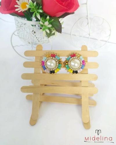 Aretes Chapa Multicolor 