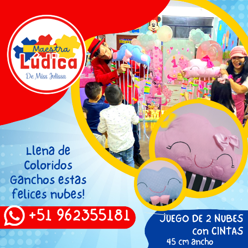 JUEGO 2 NUBES CON CINTAS