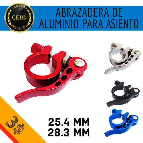 Abrazadera azul para asiento 28.6mm