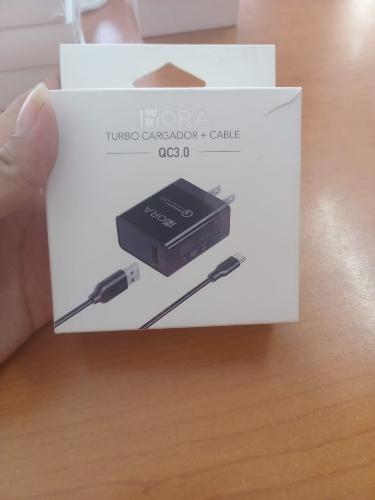1HORA TURBO CARGADOR+CABLE QC3.0 (GAR092)
