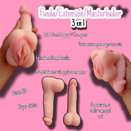 3 en 1 Funda/Extensión/Masturbador