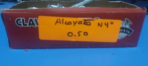 Alcayata clavo de acero 4"