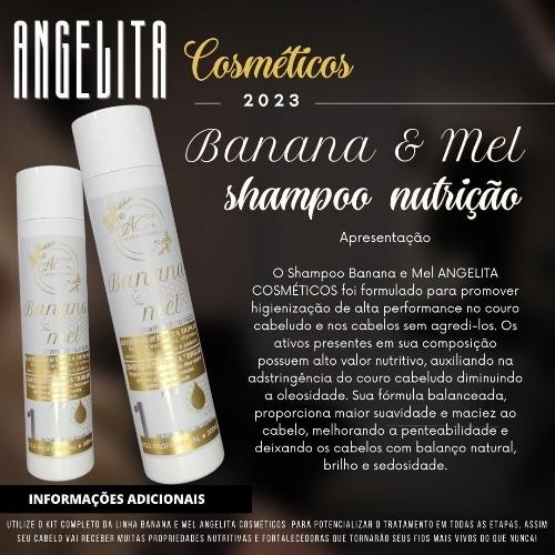 Shampoo nutrição Banana & Mel.