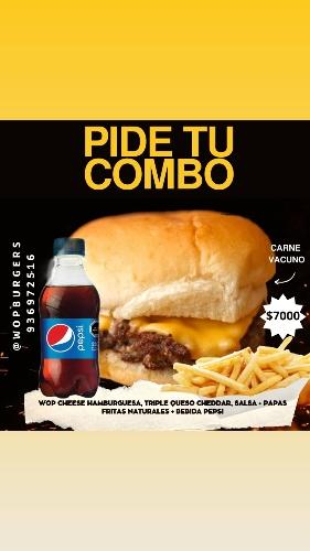 Combo cheese burger Wop