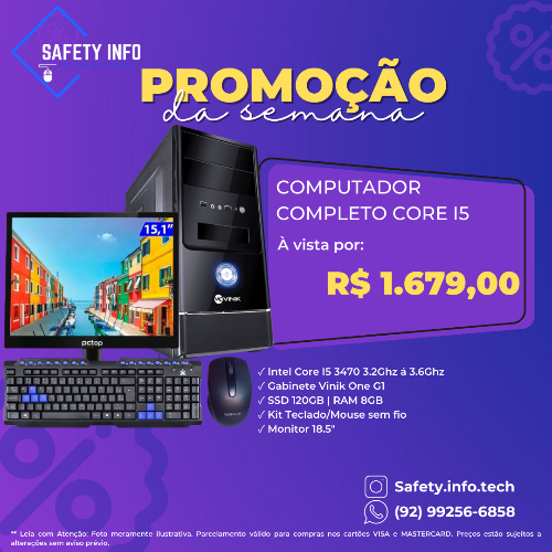 Computador Completo CORE I5 3470 