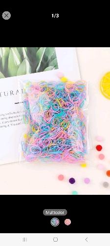 1000 piezas goma de pelo vistosa para niñas