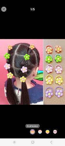 10 lazos para el pelo de flores pequeñas de color macarrón, adecuados para la vida diaria, niñas