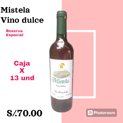 Mistela vino dulce reserva especial viña parras de ICA caja x 12 und de 750 ml 