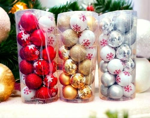 24 esferas navideñas 6cm
