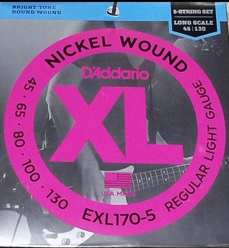 Cuerda para bajo de 5 cuerdas d,adario